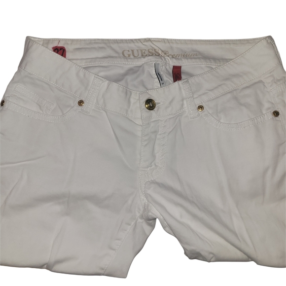 Guess Premium Starlet Narrow Leg White Pants 27 - Picture 2 of 5